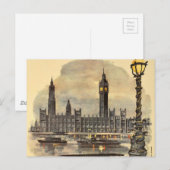  Londen reizen Big Ben Parlement Briefkaart (Voorkant / Achterkant)