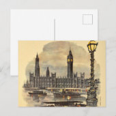  Londen reizen Big Ben Parlement Feestdagenkaart (Voorkant / Achterkant)