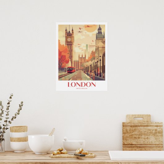 Londen Reizen Print Wall Art (Keuken)
