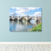 Londen Richmond Bridge uitzicht canvas print (Insitu (Houten vloer))