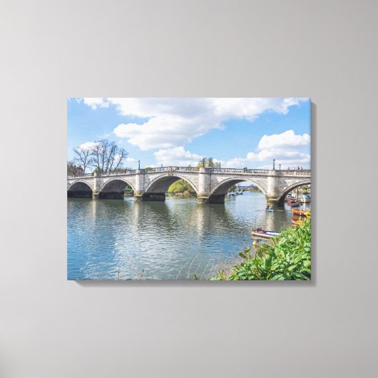 Londen Richmond Bridge uitzicht canvas print (Voorkant)