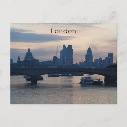 Londen - River Thames Feestdagenkaart (Voorkant)