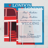 Londen Rode Bus Kaart (Voorkant / Achterkant)