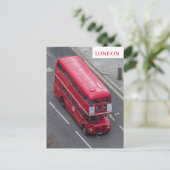 Londen rode bus luchtbus uitzicht briefkaart (Staand voorkant)