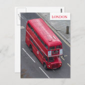 Londen rode bus luchtbus uitzicht briefkaart (Voorkant / Achterkant)