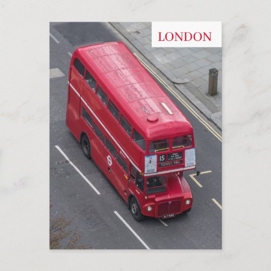 Londen rode bus luchtbus uitzicht briefkaart (Voorkant)