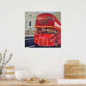 Londen Rode Bus Poster (Keuken)