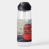 Londen Rode Bus Waterfles (Achterkant)