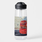 Londen Rode Bus Waterfles (Voorkant)