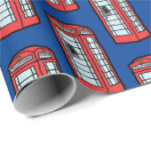 Londen Rode Telefoon Booth Iconic Britse Reizen Cadeaupapier (Rol Hoek)