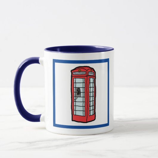 Londen Rode Telefoon Booth Iconic Britse Reizen Mok (Links)