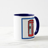Londen Rode Telefoon Booth Iconic Britse Reizen Mok (Voorkant rechts)