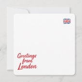 Londen Rode Telefooncel en Bus Aquarel Kaart (Achterkant)