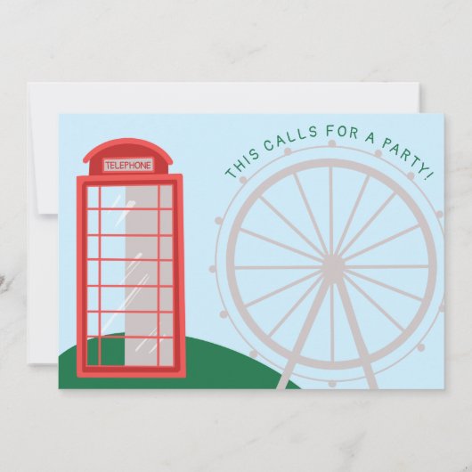 Londen roept Britse bus verjaardag Kaart (Achterkant)