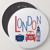 LONDEN RONDE BUTTON 6,0 CM (Voorkant /achterkant)