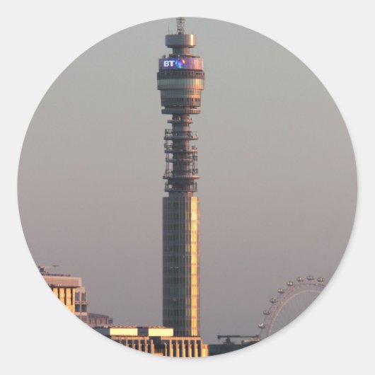 Londen Ronde Sticker (Voorkant)