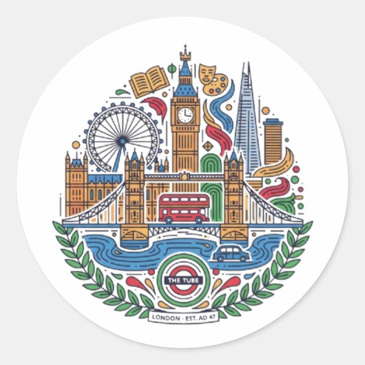 LONDEN RONDE STICKER (Voorkant)