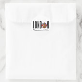 Londen Ronde Sticker (Tas)
