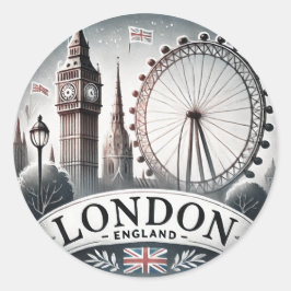 Londen Ronde Sticker