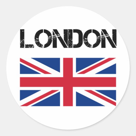 Londen Ronde Sticker (Voorkant)