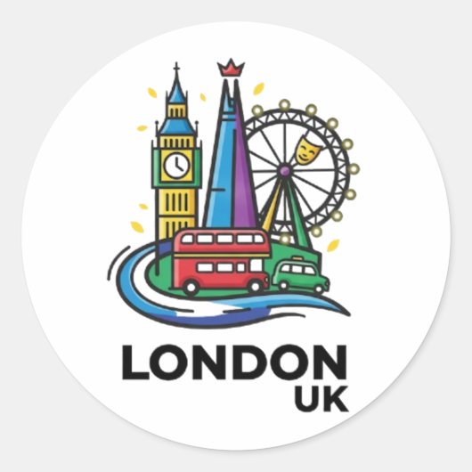 LONDEN RONDE STICKER (Voorkant)