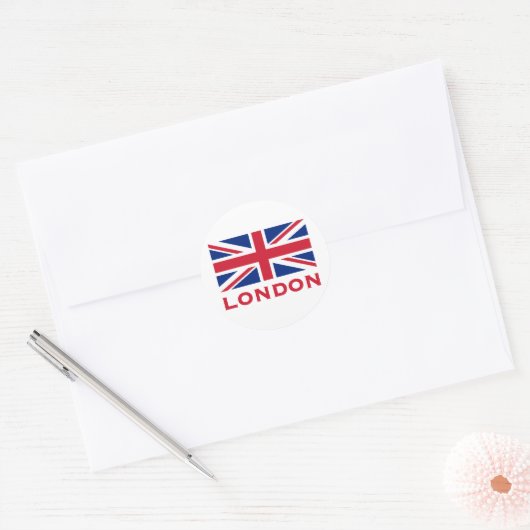 Londen Ronde Sticker (Envelop)