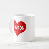 LONDEN Rood Hart van de Liefde Koffiemok (Voorkant links)