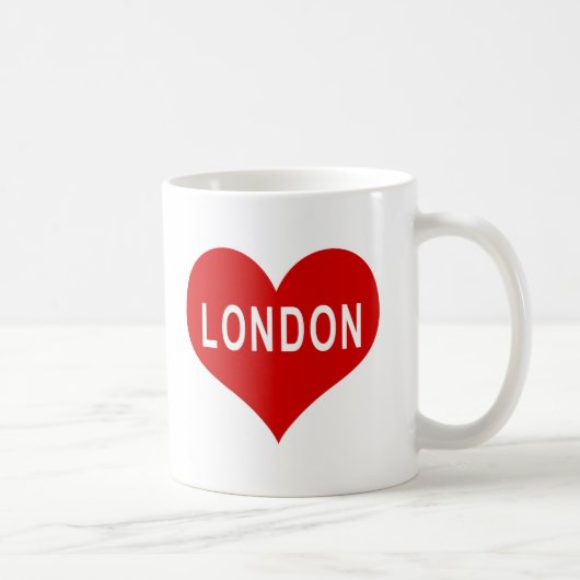 LONDEN Rood Hart van de Liefde Koffiemok (Rechts)