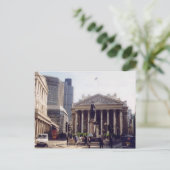 Londen, Royal Exchange en de Bank of England Briefkaart (Staand voorkant)