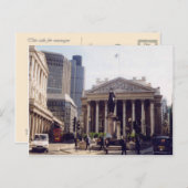 Londen, Royal Exchange en de Bank of England Briefkaart (Voorkant / Achterkant)