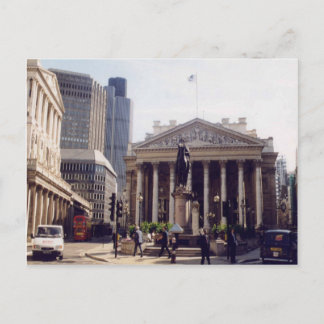 Londen, Royal Exchange en de Bank of England Briefkaart