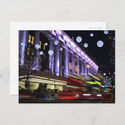 Londen 's nachts Briefkaart (Voorkant / Achterkant)