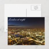 Londen 's nachts - briefkaart van het Uitzicht van (Voorkant / Achterkant)