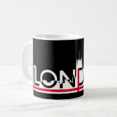Londen silhouet en Engelse vlag Koffiemok (Voorkant links)