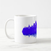 Londen Silhouet – Modern Blauw Koffiemok (Links)