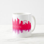 Londen Silhouet – Modern Rood Koffiemok (Voorkant rechts)