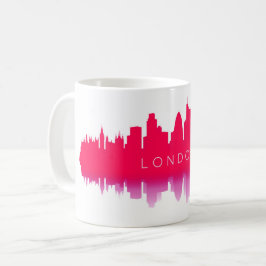 Londen Silhouet – Modern Rood Koffiemok
