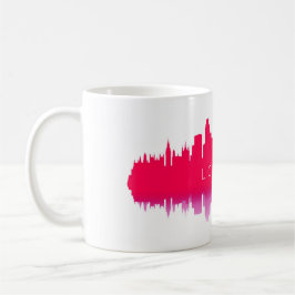 Londen Silhouet – Modern Rood Koffiemok