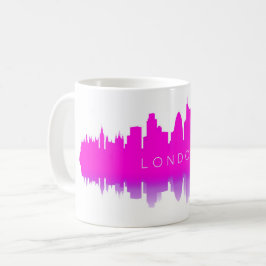 Londen Silhouet – Moderne Roze Koffiemok