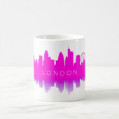 Londen Silhouet – Moderne Roze Koffiemok (Center)