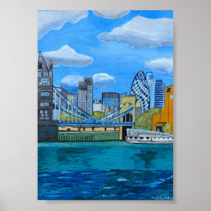 Londen silhouet poster