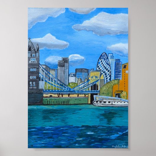Londen silhouet  poster (Voorkant)