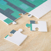 Londen silhouet reisposter. legpuzzel (Zijkant)