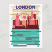 Londen silhouet reisposter. uitnodiging briefkaart (Voorkant)