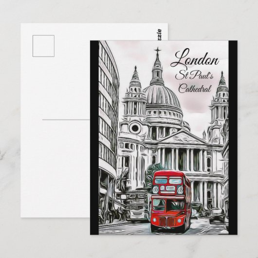 Londen, Sint-Paul's Cathedraal Briefkaart Keepomwi (Voorkant / Achterkant)