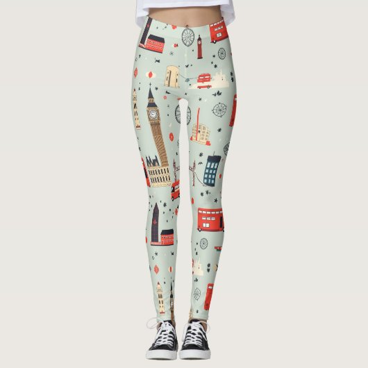 Londen Skyline Adventure Leggings (Voorkant)