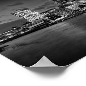 Londen Skyline CityScape bij nacht Poster (Hoek)