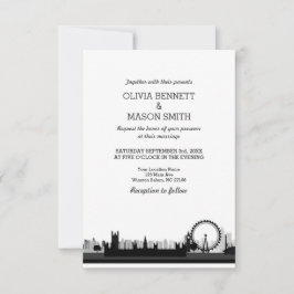 Londen Skyline CityScape bruiloft uitnodiging