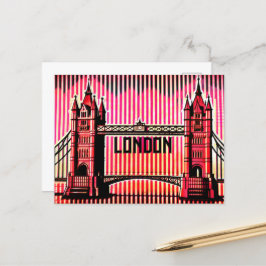 Londen SKyline in BAUHAUS optische illusie stijl Briefkaart