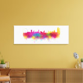 Londen Skyline Moderne aquarel Canvas Print (Insitu (Woonkamer))